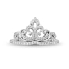 Thumbnail Image 4 of Enchanted Disney Majestic Princess 1/4 CT. T.W. Diamond Crown Ring in Sterling Silver - Size 7