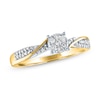 Thumbnail Image 1 of 1/5 CT. T.W. Composite Diamond Bypass Promise Ring in 10K Gold