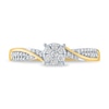 Thumbnail Image 3 of 1/5 CT. T.W. Composite Diamond Bypass Promise Ring in 10K Gold