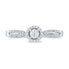 Thumbnail Image 3 of 1/5 CT. T.W. Diamond Frame Split Shank Promise Ring in 10K White Gold