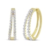 Thumbnail Image 1 of 1 CT. T.W. Diamond Split Hoop Earrings in 10K Gold