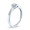 Thumbnail Image 2 of 1/5 CT. T.W. Diamond Frame Vintage-Style Promise Ring in 10K White Gold