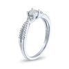 Thumbnail Image 2 of 1/5 CT. T.W. Diamond Twist Split Shank Promise Ring in 10K White Gold