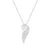 Thumbnail Image 0 of 1/10 CT. T.W. Diamond Wing Pendant in Sterling Silver