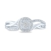 Thumbnail Image 2 of Diamond Accent Frame Crossover Split Shank Promise Ring in Sterling Silver