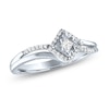 Thumbnail Image 1 of 1/6 CT. T.W. Diamond Tilted Square Frame Promise Ring in Sterling Silver