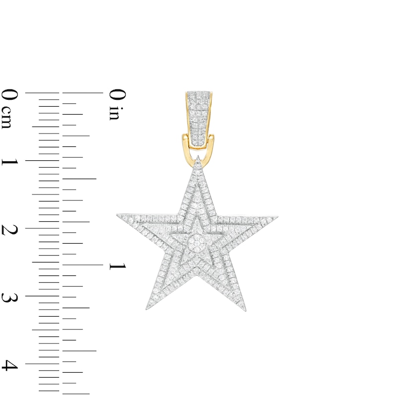 3Ct Round Cut Diamond Star Lab Created Pendant 14K White Gold Finish Free  Chain