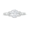 Thumbnail Image 4 of Vera Wang Love Collection 1 CT. T.W. Oval Diamond Tri-Sides Engagement Ring in 14K White Gold