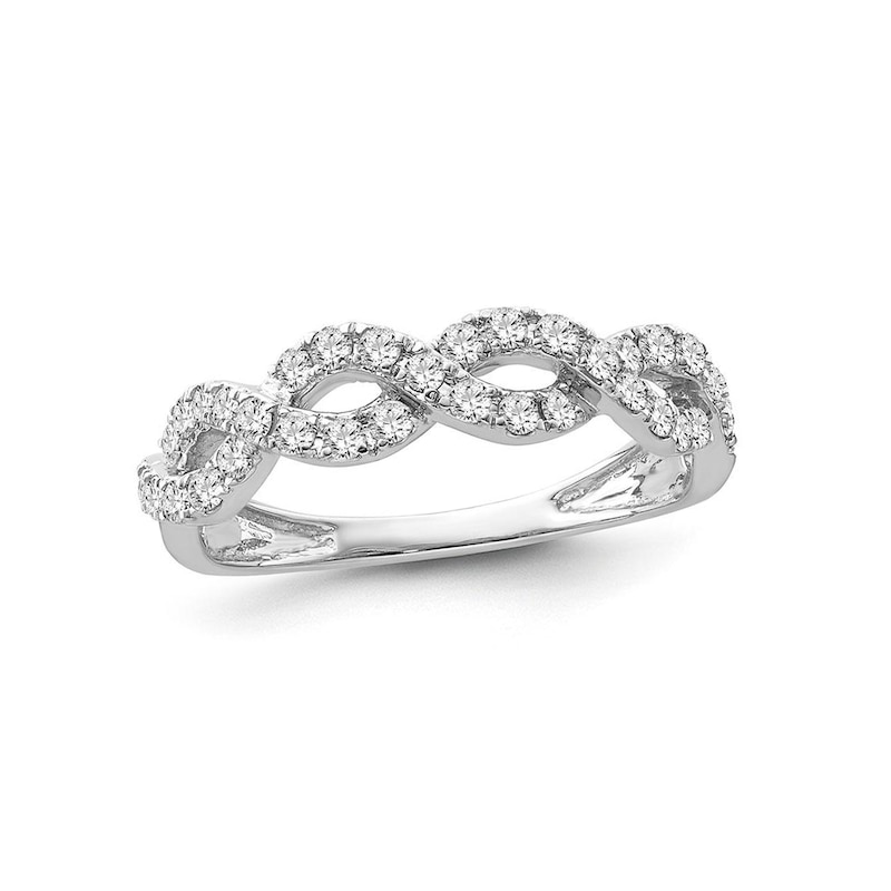 Main Image 1 of 1/2 CT. T.W. Diamond Infinity Ring in 10K White Gold