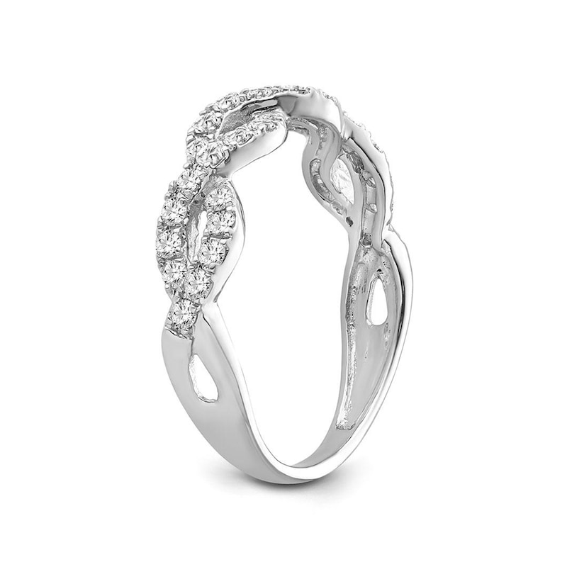 Main Image 2 of 1/2 CT. T.W. Diamond Infinity Ring in 10K White Gold