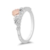 Thumbnail Image 1 of Enchanted Disney Ariel 1/10 CT. T.W. Diamond Crown Ring in Sterling Silver and 10K Rose Gold - Size 7