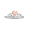 Thumbnail Image 3 of Enchanted Disney Ariel 1/10 CT. T.W. Diamond Crown Ring in Sterling Silver and 10K Rose Gold - Size 7