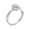 Thumbnail Image 2 of 1/4 CT. T.W. Composite Pear-Shaped Diamond Twist Shank Promise Ring in 10K White Gold