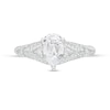 Thumbnail Image 4 of Vera Wang Love Collection 1-1/2 CT. T.W. Certified Pear-Shaped Diamond Engagement Ring in 14K White Gold (I/SI2)