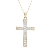 Thumbnail Image 1 of 1 CT. T.W. Diamond Cross Pendant in 10K Gold