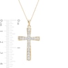 Thumbnail Image 3 of 1 CT. T.W. Diamond Cross Pendant in 10K Gold