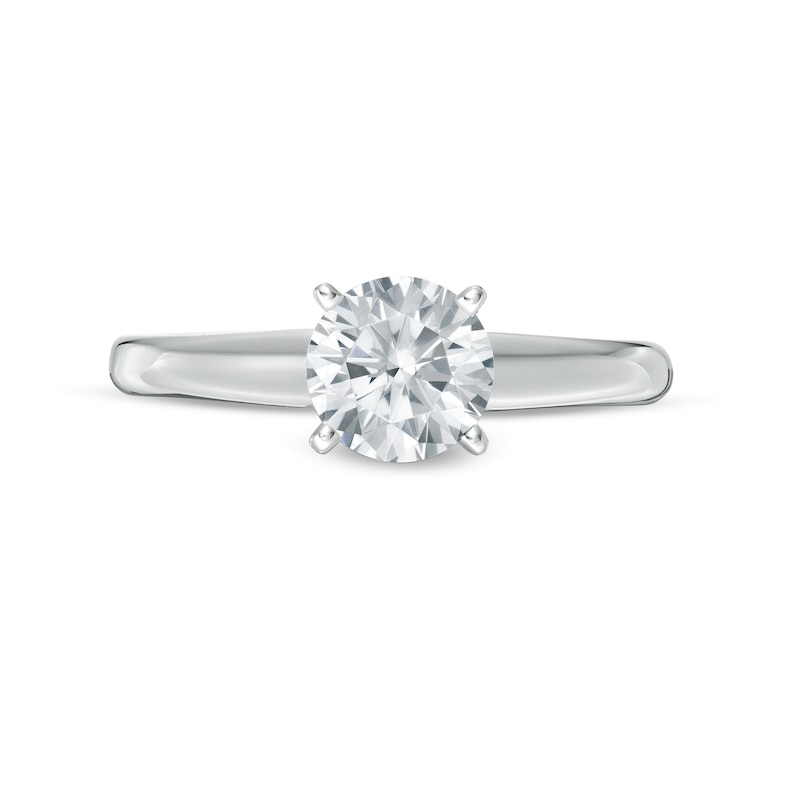 Main Image 4 of 1 CT. Certified Diamond Solitaire Engagement Ring in 14K White Gold (J/I1)