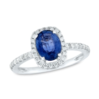 Dallas Cowboys 1.5 Ct Lab-Created Diamond & Blue Sapphire Star Style Silver  Ring