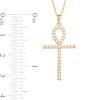 Thumbnail Image 3 of 1/3 CT. T.W. Diamond Ankh Cross Pendant in 10K Gold