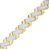 Thumbnail Image 1 of Men's 1/2 CT. T.W. Diamond &quot;X&quot; Link Bracelet in 10K Gold - 8.5&quot;