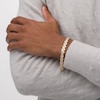 Thumbnail Image 2 of Men's 1/2 CT. T.W. Diamond &quot;X&quot; Link Bracelet in 10K Gold - 8.5&quot;