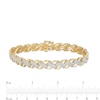 Thumbnail Image 4 of Men's 1/2 CT. T.W. Diamond &quot;X&quot; Link Bracelet in 10K Gold - 8.5&quot;