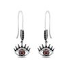 Thumbnail Image 1 of Enchanted Disney Villains Cruella De Vil 1/5 CT. T.W. Black Diamond and Garnet Earrings in Sterling Silver