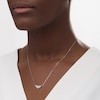 Thumbnail Image 2 of Wonder Woman™ Collection 1/10 CT. T.W. Diamond Symbol Necklace in Sterling Silver - 16&quot;