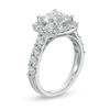 Thumbnail Image 3 of 2-1/2 CT. T.W. Certified Lab-Created Princess-Cut Diamond Frame Engagement Ring in 14K White Gold (F/VS2)