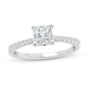 Thumbnail Image 0 of 1-1/5 CT. T.W. Princess-Cut Certified Diamond Engagement Ring in 14K White Gold (I/SI2)