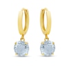 Thumbnail Image 1 of 6.0mm Aquamarine Solitaire Drop Earrings in 14K Gold