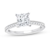 Thumbnail Image 1 of 1-7/8 CT. T.W. Princess-Cut Certified Diamond Engagement Ring in 14K White Gold (I/SI2)