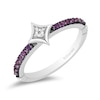 Thumbnail Image 1 of Enchanted Disney Ultimate Princess Celebration Ariel Amethyst and Diamond Accent Star Stackable Ring in Sterling Silver