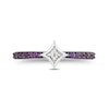 Thumbnail Image 5 of Enchanted Disney Ultimate Princess Celebration Ariel Amethyst and Diamond Accent Star Stackable Ring in Sterling Silver