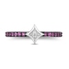 Thumbnail Image 4 of Enchanted Disney Ultimate Princess Celebration Aurora Pink Sapphire and Diamond Accent Star Ring in Sterling Silver