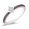 Thumbnail Image 1 of Enchanted Disney Ultimate Princess Celebration Mulan Rhodolite Garnet and Diamond Accent Star Stackable Ring in Sterling Silver