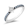 Thumbnail Image 1 of Enchanted Disney Ultimate Princess Celebration Elsa Sky Blue Topaz and Diamond Accent Star Ring in Sterling Silver