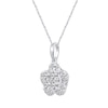 Thumbnail Image 2 of 1/2 CT. T.W. Composite Diamond Flower Pendant in 14K White Gold