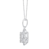 Thumbnail Image 3 of 1/2 CT. T.W. Composite Diamond Flower Pendant in 14K White Gold