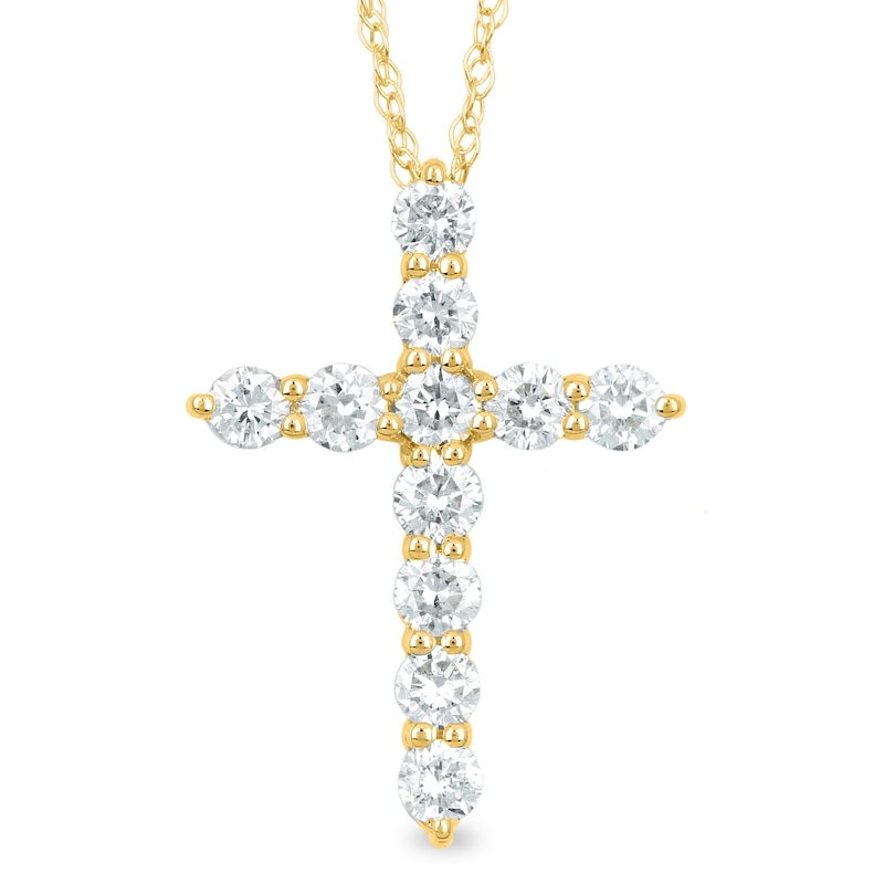 1/2 CT. T.W. Diamond Cross Pendant in 14K Gold | Zales Outlet