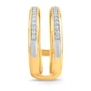 Thumbnail Image 1 of Men's 1/10 CT. T.W. Diamond Wedding Band in Sterling Silver with 14K Gold Plate