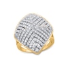 Thumbnail Image 1 of 1-1/2 CT. T.W. Composite Diamond Tilted Square Ring in 10K Gold