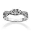 Thumbnail Image 1 of 1/2 CT. T.W. Diamond Twist Band in 14K White Gold