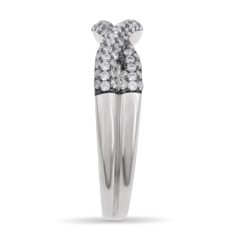 Main Image 2 of 1/2 CT. T.W. Diamond Twist Band in 14K White Gold