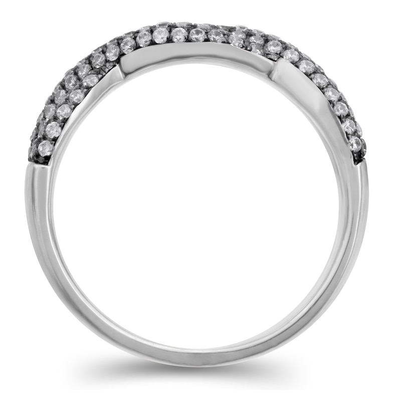 Main Image 3 of 1/2 CT. T.W. Diamond Twist Band in 14K White Gold