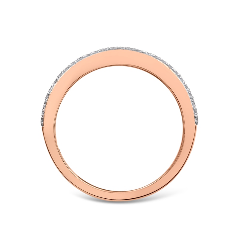 1-1/2 CT. T.W. Composite Diamond Multi-Row Ring in 10K Rose Gold