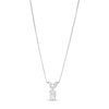 Thumbnail Image 0 of 1/3 CT. Certified Emerald-Cut Diamond Solitaire Pendant in 14K White Gold (I/SI2)