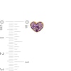 Thumbnail Image 3 of Amethyst Cluster Heart Stud Earrings in 10K Gold