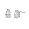 Thumbnail Image 1 of 1 CT. T.W. Certified Pear-Shaped Lab-Created Diamond Solitaire Stud Earrings in 14K White Gold (F/SI2)