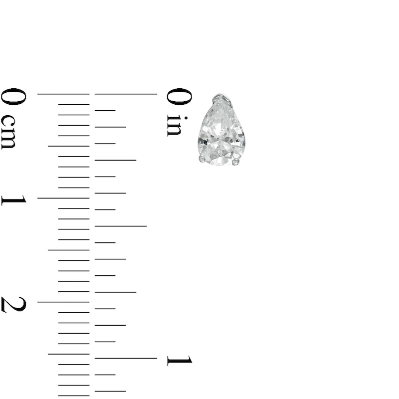 Main Image 3 of 1 CT. T.W. Certified Pear-Shaped Lab-Created Diamond Solitaire Stud Earrings in 14K White Gold (F/SI2)